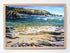 raw oak wood framed rocky shore original painting wall art print
